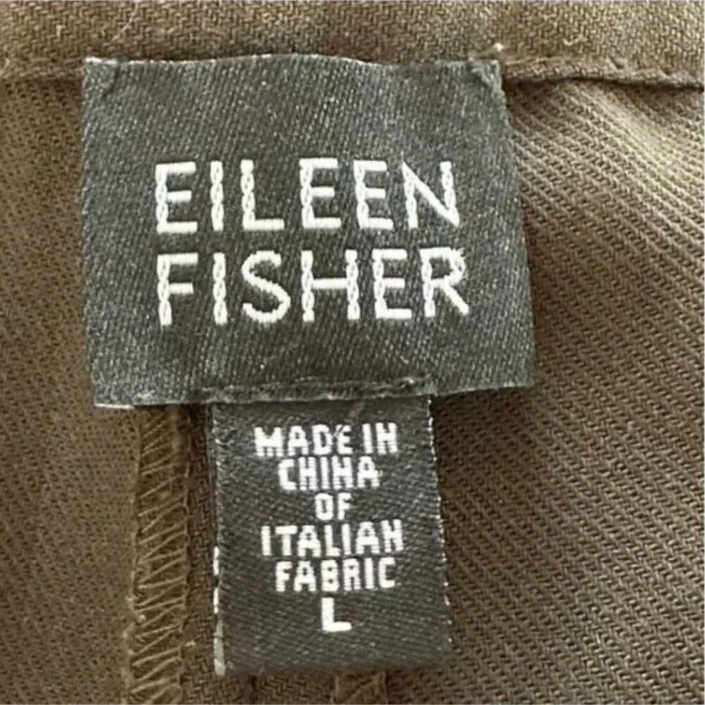 Eileen Fisher Women's Neutral Brown Minimalist Pants Size Large